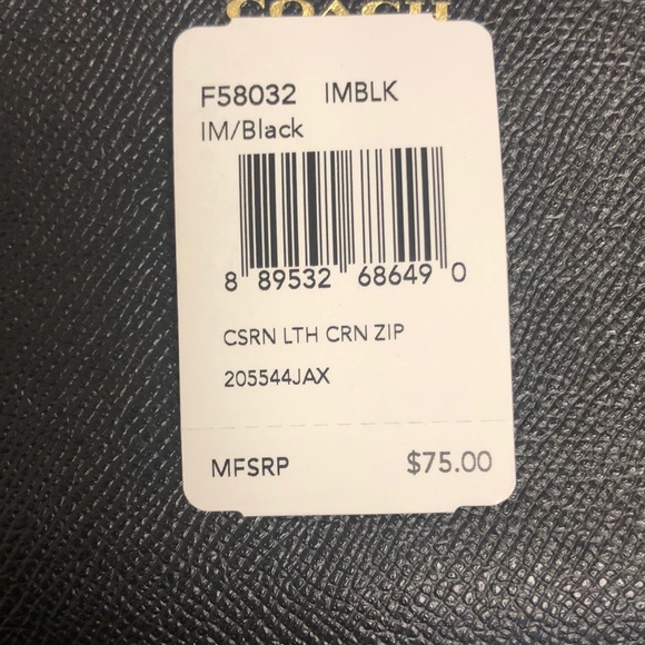 📣Black ✨Coach zip wristlet - Picture 4 of 4